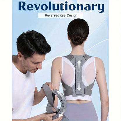 Posture Corrector for Men & Women - Adjustable Back Brace Shoulder Support Hunchback Corrector for Improved Posture, Comfort Fit Unisex Design, Sizes S M L XL - Back Pain Relief Office & Daily Wear