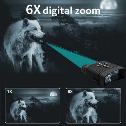 Digital Night Vision Monocular 6X – Infrared Night Vision Scope with 2000mAh Battery, 3" LCD Screen & Photo/Video Recording for Hunting Camping Wildlife