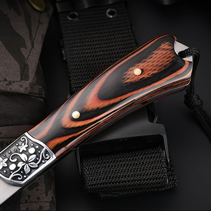 Viking Hatchet High Carbon Steel – Full Tang Camping Axe with Nylon Sheath & Gift Box | Animal Carved Handle for Wood Splitting, Hunting & Outdoor Adventure