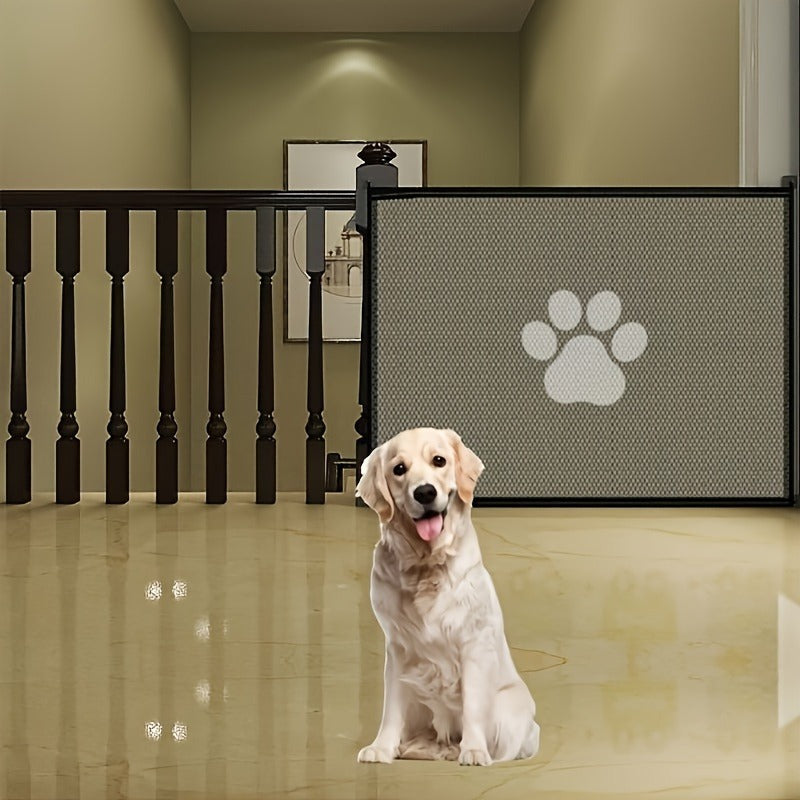 Pet Gate Folding Mesh Dog Safety Fence Isolation Net - Portable Collapsible Pet Barrier for Doorways Stairs Cars, Indoor Outdoor Dog Cat Protection Gate, Small Large Size Available