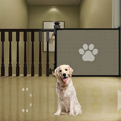 Pet Gate Folding Mesh Dog Safety Fence Isolation Net - Portable Collapsible Pet Barrier for Doorways Stairs Cars, Indoor Outdoor Dog Cat Protection Gate, Small Large Size Available