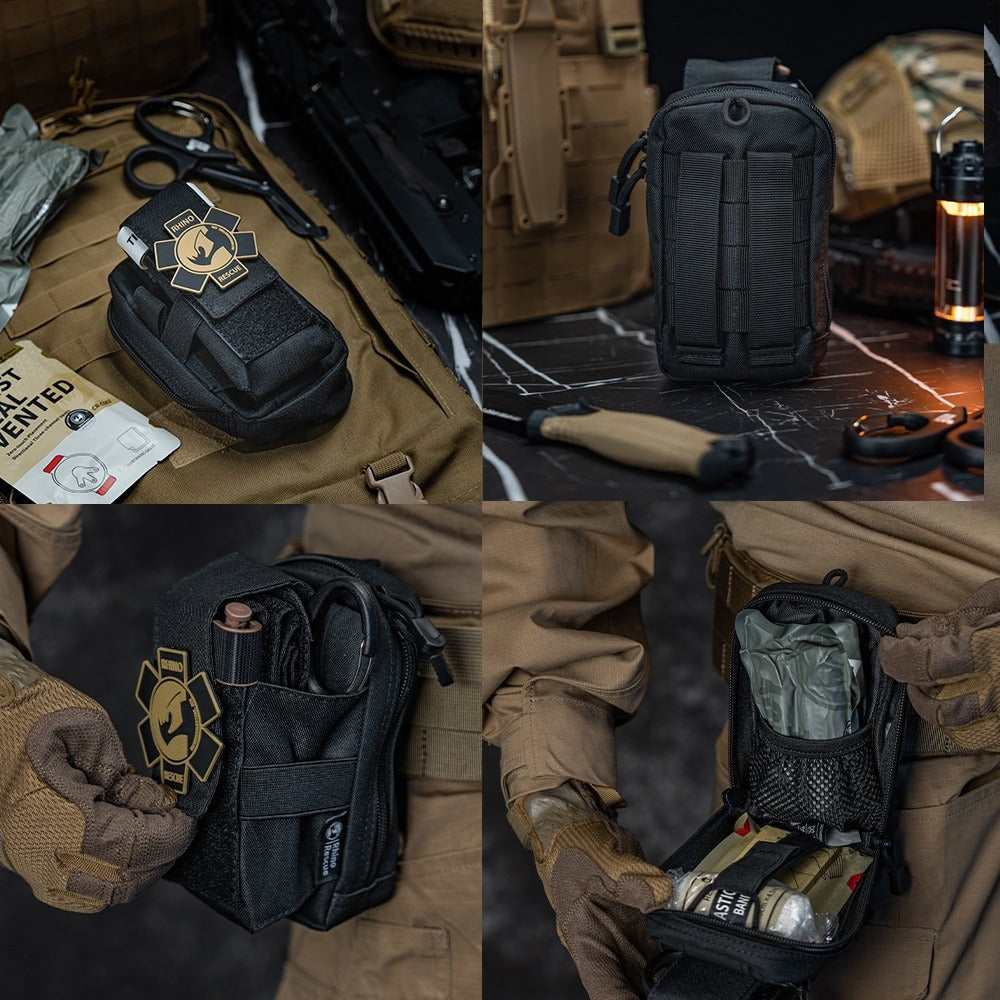 Tactical IFAK Waist Bag EDC First Aid Kit Pouch – 8-Piece Emergency Trauma Kit with Bandage, Gauze & Tourniquet for Outdoor, Camping & Everyday Carry