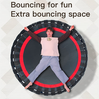 Mini Trampoline 40 Inch Collapsible Fitness Rebounder 660LBS Capacity, Adjustable Foam Handle Bars, Durable Elastic Straps & Thick Steel Frame, Quiet Indoor Outdoor Exercise Trampoline, Blue Green Red