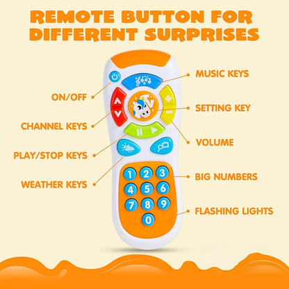 Baby Smartphone & Remote Control Toy Set with Horse – Pretend Play Phone with Music, Sound Effects & Learning Features, Gift for Infants Toddlers Boys Girls