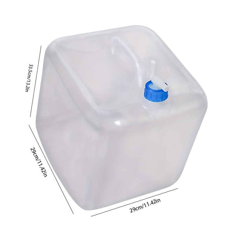Foldable Water Storage Container 5.28 Gallon, Food-Grade BPA-Free Collapsible Water Jug with Spigot & Handle, Leak-Proof Rectangular Design for Camping, Hiking, Emergency Backup, Road Trips & Outdoor Use
