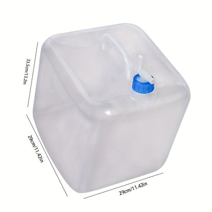 Foldable Water Storage Container 5.28 Gallon, Food-Grade BPA-Free Collapsible Water Jug with Spigot & Handle, Leak-Proof Rectangular Design for Camping, Hiking, Emergency Backup, Road Trips & Outdoor Use