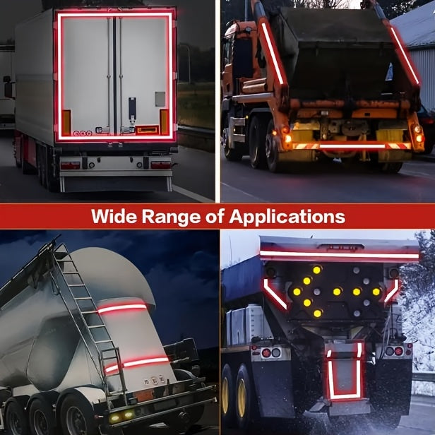[Multi-volume Series]DOT-C2 Reflective Tape 2" X 60ft | Red & White, Ultra-Bright 360° Safety Marking for Trucks, Trailers, Vans & Construction Signs All-Weather Strong Roll
