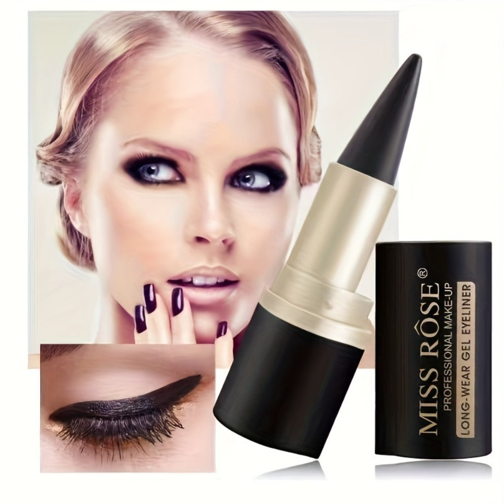 Creamy Gel Eyeliner Pencil Set 3pcs Black Waterproof Sweat-Resistant Smudge-Proof Long-Lasting Matte Eye Liner – Precise Single Tip Gentle Skin Professional Eye Makeup Women