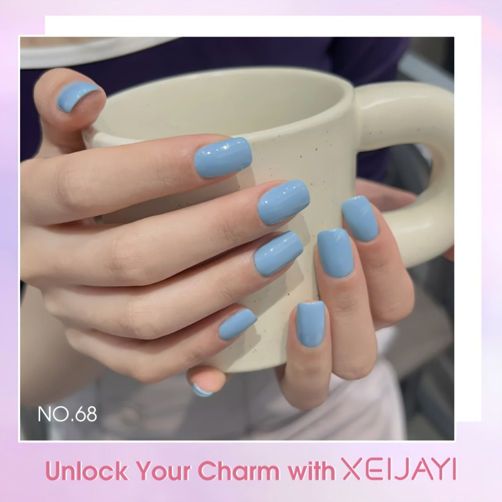 Gel Nail Polish Set 9 Colors Macaron Pastel in Square Bottles — High Saturation UV LED Cure Chip-Resistant Long-Lasting Gel Polish Kit for Women Salon & DIY Nail Art Gift