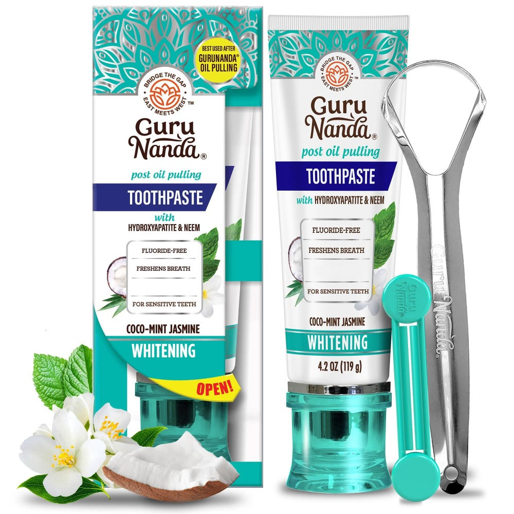 Hydroxyapatite Whitening Toothpaste Fluoride Free – Natural Teeth Whitening for Sensitive Teeth Stain Removal Fresh Breath Enamel Remineralization Support Daily Oral Care Non-Abrasive Clean Formula