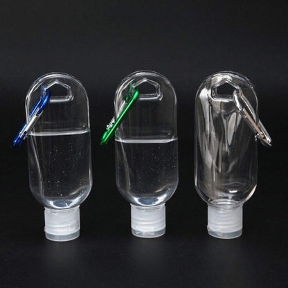 TSA Approved Travel Bottles with Keychain Leakproof Refillable Squeeze Containers 50-Pack Clear Plastic 1.7oz 50ML for Toiletries Lotion Shampoo Conditioner Soap Hand Sanitizer Essential Oils