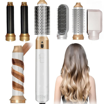 Air Wrap Hair Dryer Brush Set 5-in-1 Ionic Styler – Blow Dryer, Straightening Brush & Dual Air Curler (Clockwise & Counterclockwise), 3 Heat Settings Volumizing Multifunction Hair Styler for All Hair Types Women