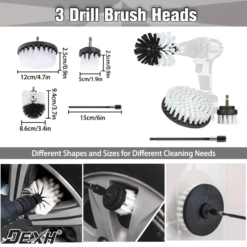 28pcs Car Details Kit, Car Detailing Brush Set, Auto Detailing Drill Brush Set, Car Detailing Brushes, Car Accessories-Car Detailing Tools Kit For Interior, Exterior, Wheels, Windshield