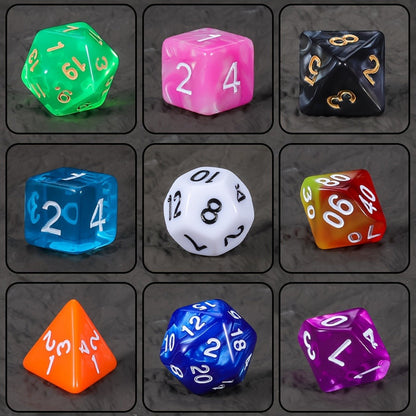 Polyhedral Dice Set 105 Pieces 15 Sets of 7 – D4 D6 D8 D10 D12 D20 in 15 Vibrant Colors with Large Drawstring Bag, for Dungeons & Dragons DND RPG MTG Pathfinder Tabletop Games, Dungeon Master Gift