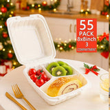 8 Inch 3 Compartment [55 Pack]