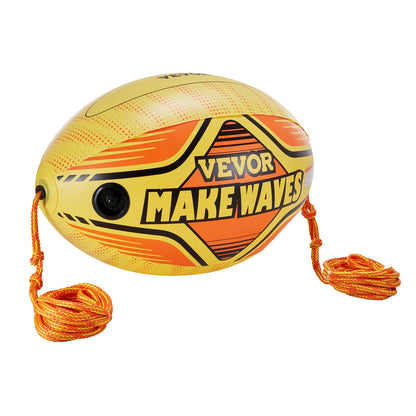 Inflatable Booster Ball for Towable Tubes 680lbs Tensile Strength 0.75mm Thickened PVC with PE Tow Rope for Boating Water Sports Sea Lake River