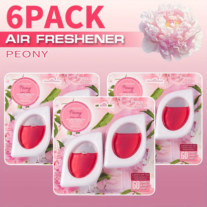 Air Freshener Odor Eliminator for Home Closet Bathroom Pets Small Space 0.25oz Up to 30 Days 6 Scents Eucalyptus Lavender Hawaiian Peach Black Ice Linens Sky 2 6 or 12 Pack
