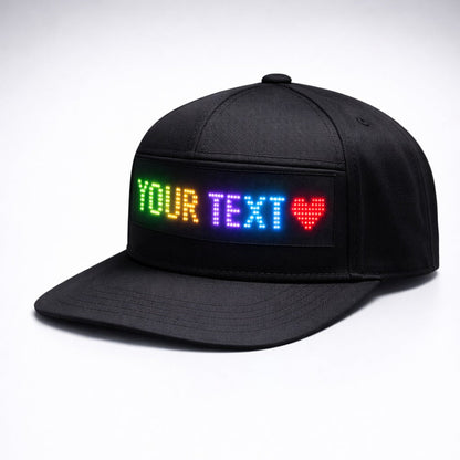 Programmable LED Hat App Controlled Scrolling Text Light Up Baseball Cap for Men Women Parties Halloween Christmas Gift USB Charging