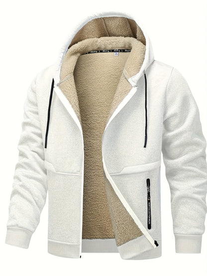Men's Windproof Fleece Pullover Coat