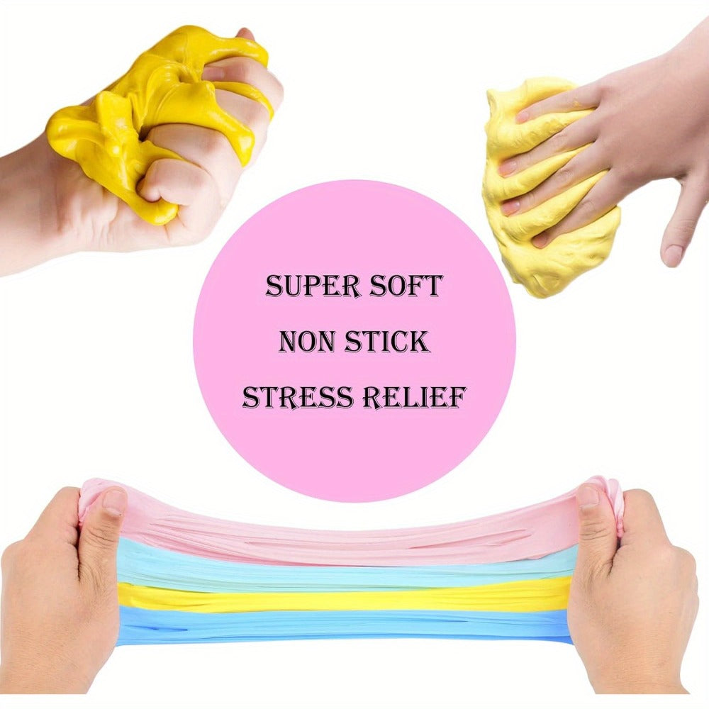 Slime Kit for Girls Boys 12 Cups – Fruit Color Fluffy Slime Making Set with Bull Glue & Mixed Mud, DIY Soft Slime Party Favor Kit, Creative Sensory Toy Gift for Kids Ages 6+
