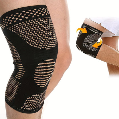 Knee Brace with Patella Gel Pad & Side Stabilizers – Open Patella Support for Running, Cycling, Tennis, Volleyball & Outdoor Sports | Men & Women