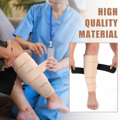 Compression Leg Wraps 2pcs Adjustable Lower Leg Support – Shin Splint Wrap for Leg Heaviness, Fatigue & Swelling Relief, Lymphedema Compression Bandage, Buckle Closure, Machine Washable