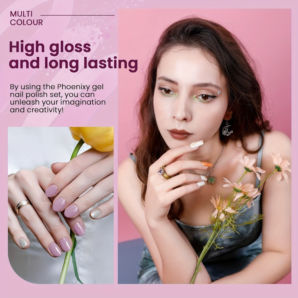Gel Nail Polish Kit 61Pcs with UV Light & 40 Colors — Complete Starter Set with Base Coat, Top Coat, Manicure Tools, All-in-One Nail Art Kit for Beginners, Home Salon, Long-Lasting, Chip-Resistant, Gift for Women