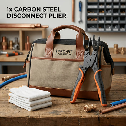 Push to Connect Pipe Disconnect Tool – Quick Release Disassembly Pliers for PEX PVC Copper Fittings 1/2” 3/4” 1” Carbon Steel Ergonomic Handle