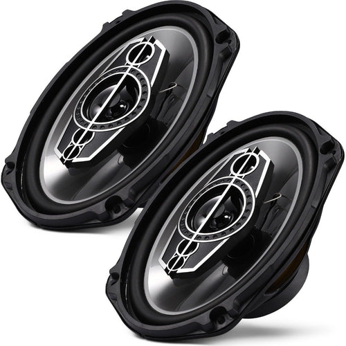 6x9 Inch 5-Way Coaxial Car Speakers Pair – 1000W Peak 120W RMS 4 Ohm with PEI Dome Tweeters, Full Range Stereo Audio, Easy Drop-In Replacement for Cars & Trucks