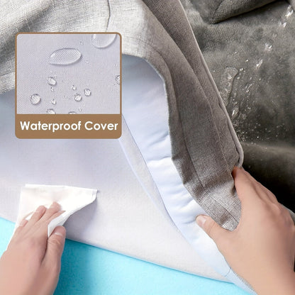 Large Dog Bed with Removable Washable Cover & Nonskid Bottom - Plush Dog Couch Sofa Bed for Extra Large Dogs and Cats, Soft Comfort Pet Bed, Grey, M/L/XL/XXL Sizes Available