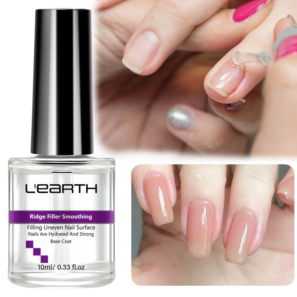 Nail Strengthening Polish 10ml Glycerin & Hyaluronic Acid Formaldehyde-Free — Hardener Treatment for Thin Brittle Weak Nails Fast Results, Light Beige Sheer Base Coat for Fingernails Toenails Women