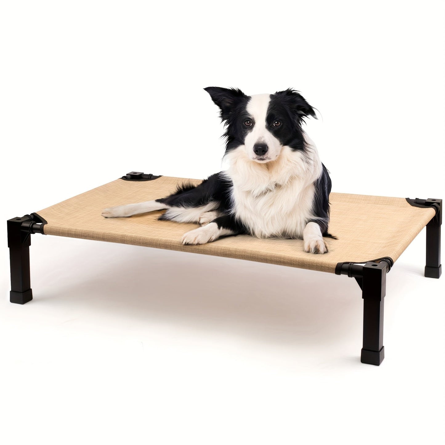 Elevated Dog Bed Cooling Raised Cot with Metal Frame – Washable Breathable Mesh, No-Slip Feet, Portable Dog Cot for Indoor & Outdoor Use, 4 Sizes, 7 Colors