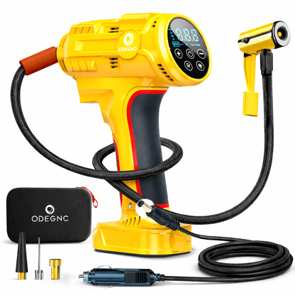 Portable Air Pump Inflator 160PSI – Auto Shut-Off, 35L/min, Dual Power (Battery/12V Car), Digital Gauge, 3-Mode LED Light for Car Tires, Bikes, Balls & Air Mattresses