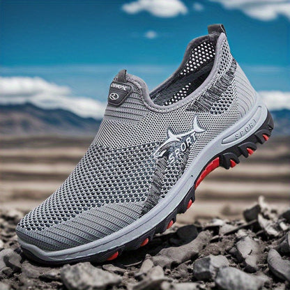 Men's Athletic Shoes - Breathable Comfort & Slip-On Ease