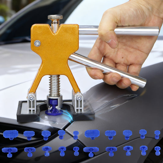 21pcs Besper Kit for Removing Dents from Car Body Using Paintless Methods, Including Plastic Pullers And Hot Suction Cups. Ideal for Vehicle Maintenance And Repairs, Featuring Professional-Grade Tools And High-Quality Pullers for Reliable Results
