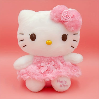 Hello Kitty Plush Toy 10 Inch Sanrio Kawaii Pink Rose Dress Stuffed Animal – Soft Cute Doll Gift for Girls, Kids & Teens, Birthday Christmas Valentine's Day