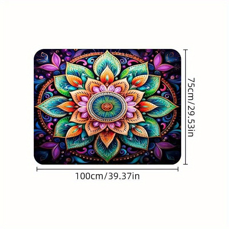 1pc Car Rear Cargo Pad, Anti-Slip, Wear-Resistant, Washable, with Colorful Mandala Pattern Design, Universal, Car Interior Accessory. Gifts from Family And Friends, High Temperature Resistance, Summer Self-Driving, Outdoor Camping