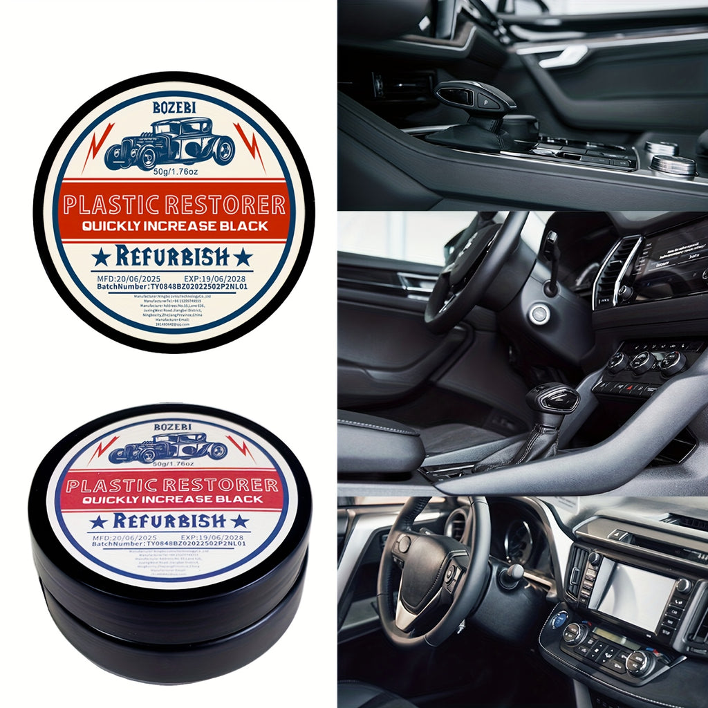 Heavy-Duty All-Purpose Plastic & Rubber Restorer -car Accessories, Anti-Aging Protection, Restores To Like-New Condition - For Cars, Tires - Interior/Exterior Use, Tire Shine, Durable Formula, Auto Detailers, Interior Renovation, Car Care Product