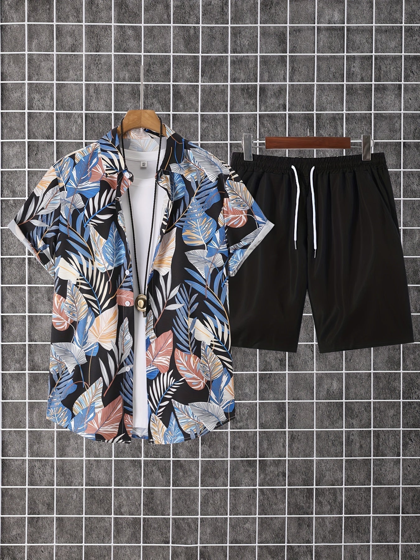 Men's Shirt and Shorts Set - Coordinated Summer Urban Edition
