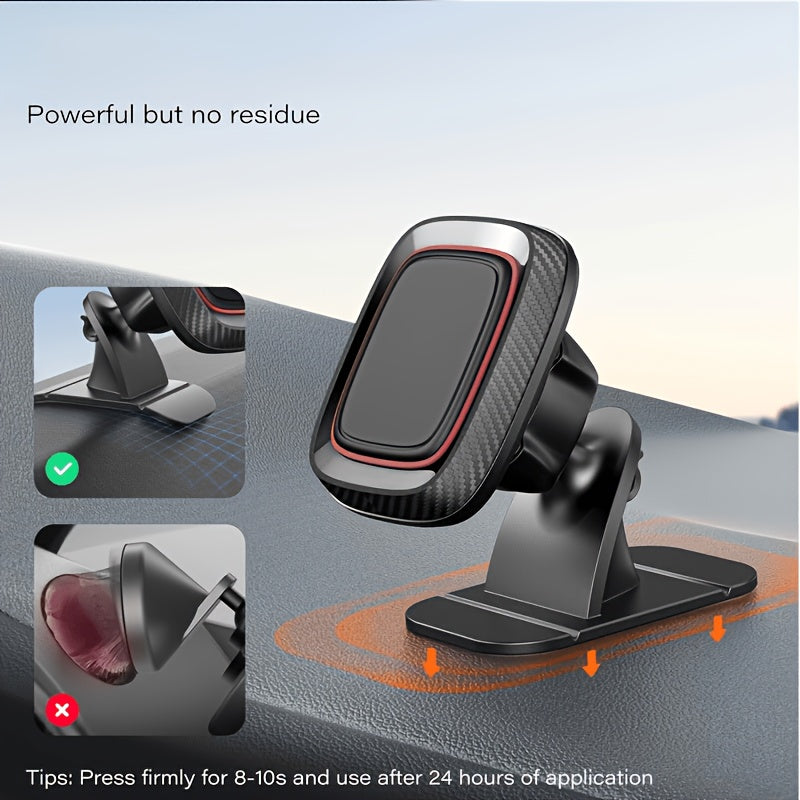 VUXS Powerful Magnet Phone Holder, Used for Dashboard, Rotatable Magnetic Phone Holder, Compatible with iPhone, Samsung And Other Phones, with 4 Metal Plates And 4 Reinforced Magnets, High-quality Magnetic Phone Holder