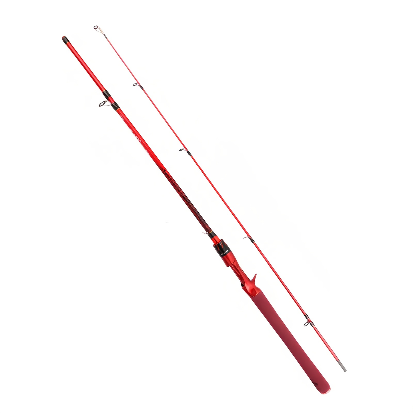 Carbon Fiber Fishing Rod Casting Model – 180cm / 70.86in Medium-Light Medium-Fast Action with EVA Grip Handle – Red & Black Lightweight Outdoor Fishing Rod for Bass, Trout & Freshwater