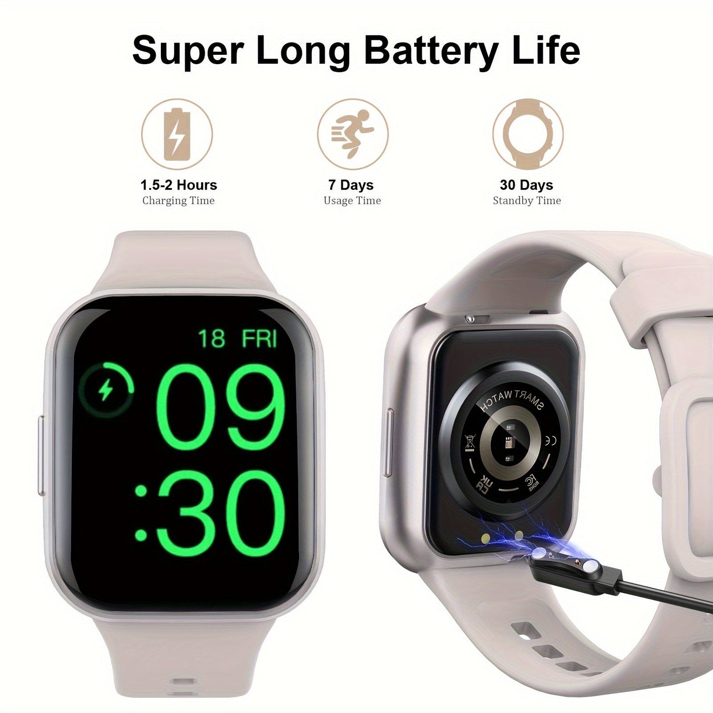 Fitness Tracker Smartwatch – 1.69" HD Screen, 25 Sports Modes, IP68