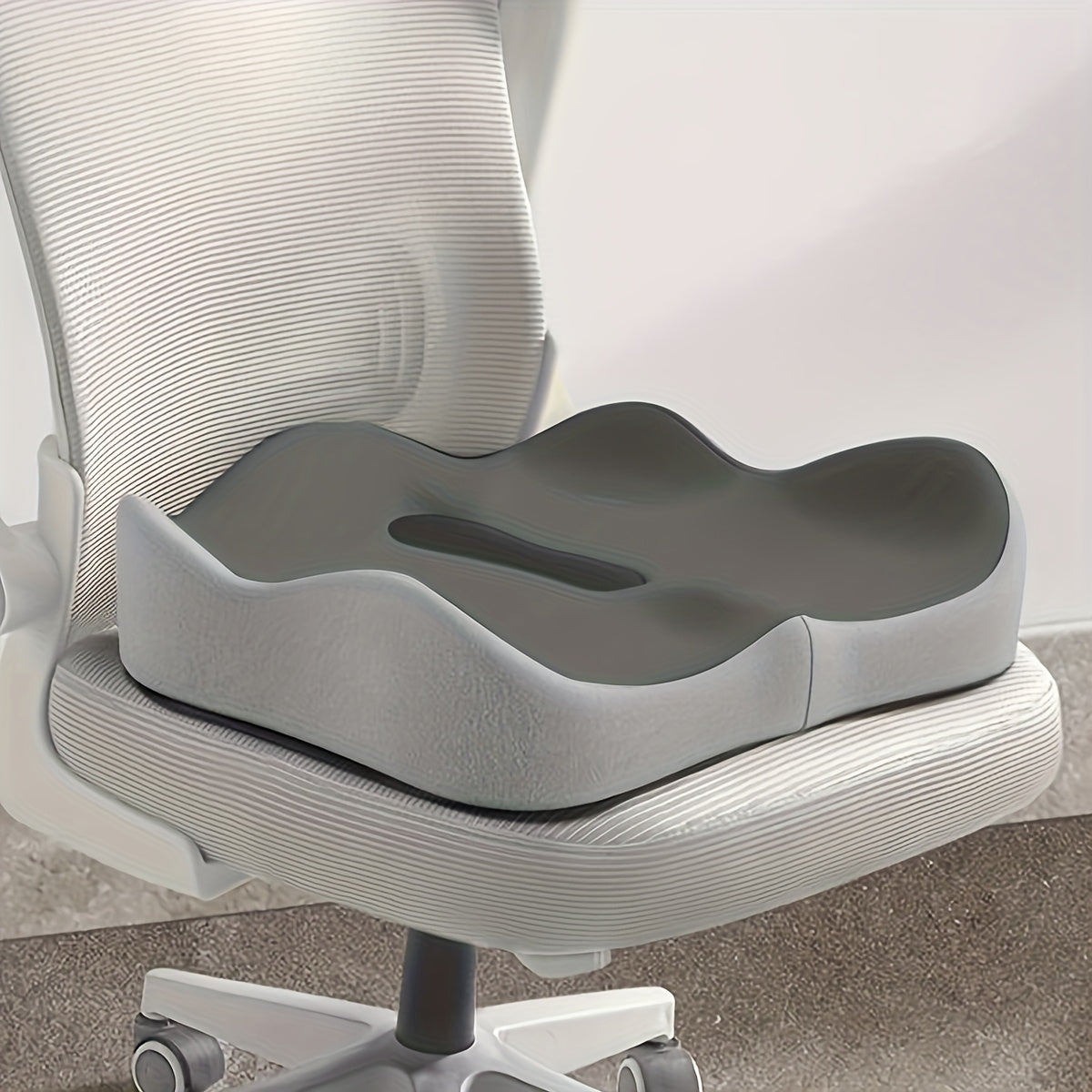Ergonomic Memory Foam Cushions | Soft and Resilient, Contoured to Body Curves, Suitable for Wheelchairs, Car Seats, and Office Chairs, Knit Fabric, and Colors