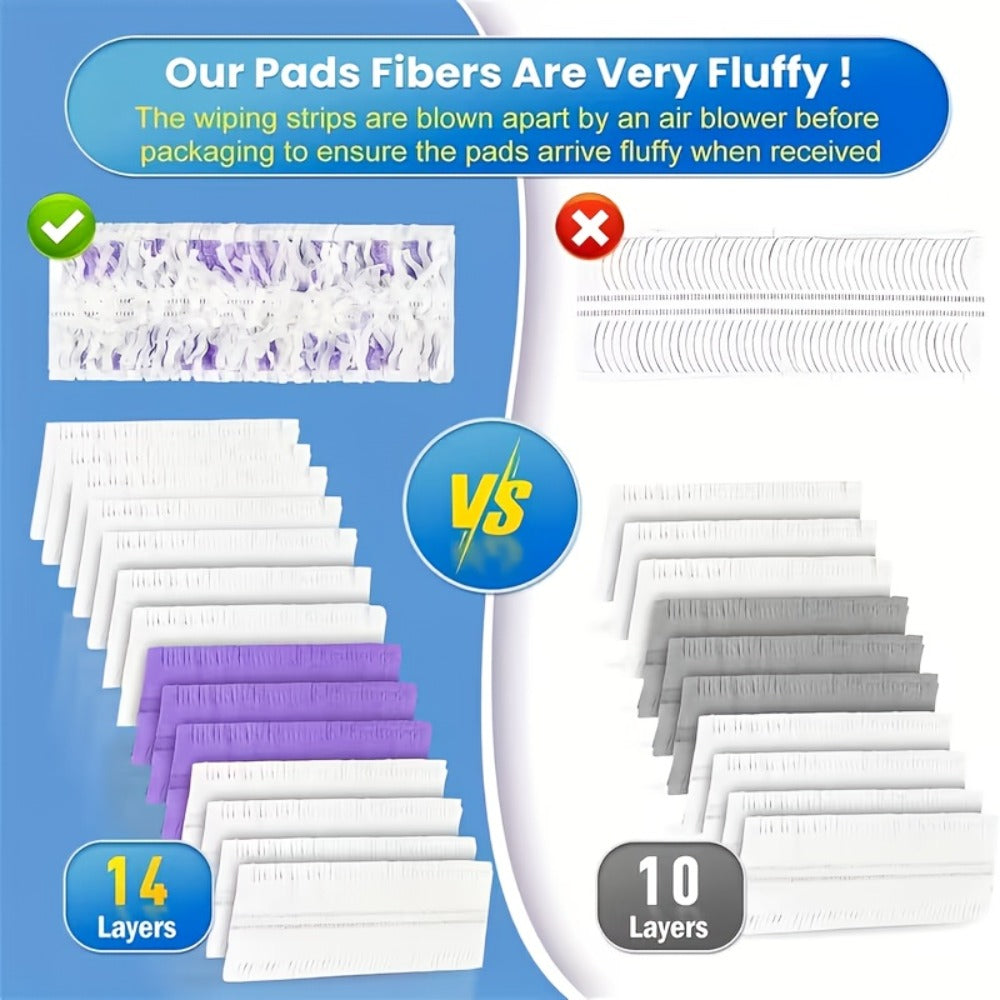Mop Pads Refills Compatible with Swiffer PowerMop Dry and Wet Use Disposable Multi-Surface Floor Cleaning Pads for Hardwood Tile Laminate No Mop Included 15 Count or 50 Count Bulk Value Pack