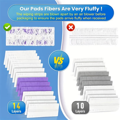 Mop Pads Refills Compatible with Swiffer PowerMop Dry and Wet Use Disposable Multi-Surface Floor Cleaning Pads for Hardwood Tile Laminate No Mop Included 15 Count or 50 Count Bulk Value Pack