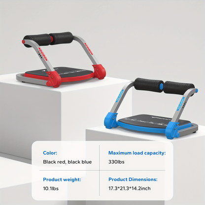Ab Trainer Abdominal Machine – Multifunctional Core Strength Trainer for Home Gym, Waist Slimming & Belly Fat Workout, Adjustable Ab Roller Exercise Equipment for Men & Women, Red & Blue Available