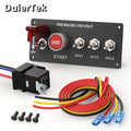 5 in 1 Ignition Switch Panel Race Toggle Switch Panel DC 12V 30A Racing Switch Panel Push Start Ignition Kit for Car Truck