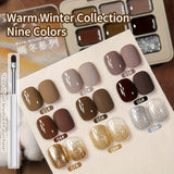 MORDDA Nine-grid Warm Winter Series Solid Glue 9 Colors