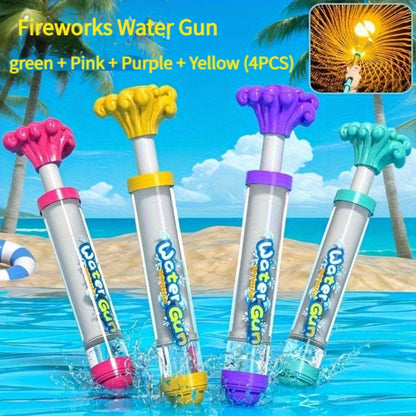 Firework Spray Wand Toy 4 Pack Colorful Water Sprayer for Pool Party Wedding Outdoor Celebration – Romantic Bloom Mist Wands in Green Yellow Purple Pink, Photo Prop Birthday Party Favor Gift for Kids Adults