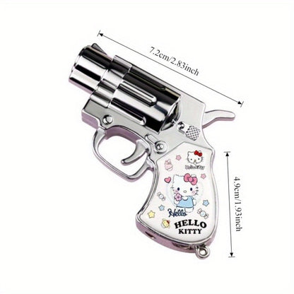 Cute Cartoon Lighter with Keychain – Sanrio Hello Kitty & Kuromi Mini Windproof Flame Lighter, Portable Blue Fire Lighter for Cigarettes, Creative Kawaii Gift Idea, No Battery Required (Butane Not Included)